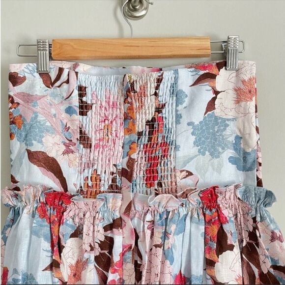 Cara Cara Floral Strapless Linen Dress - Picture 4 of 7